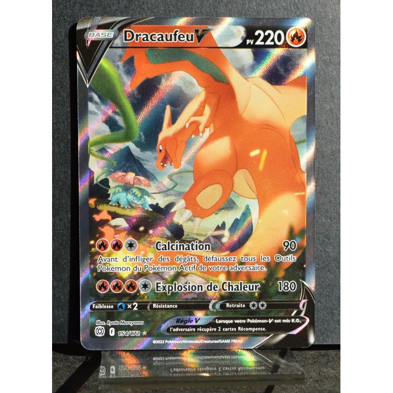 carte Pokémon Dracaufeu V 220 PV 154/172 EB09 - Stars Étincelantes