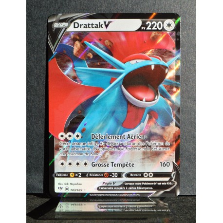 carte Pokémon Drattak V - Misprint 220 PV 143/189 EB03 - Ténèbres Embrasées NEUF FR