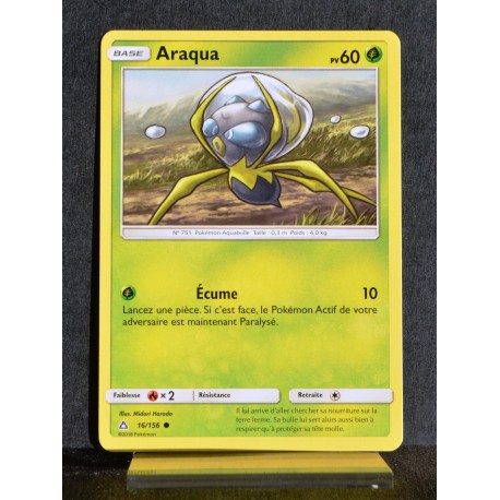 carte Pokémon 16/156 Araqua SL5 - Soleil et Lune - Ultra Prisme NEUF FR