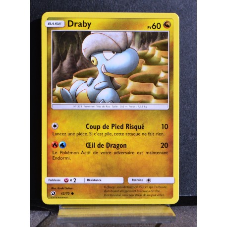 carte Pokémon 42/70 Draby SL7.5 - Majesté des Dragons NEUF FR