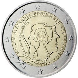 2 Euros Pays-Bas 2013 200 ans du Royaume des Pays-Bas UNC
