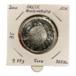 10 Euro Argent Grèce 2010 - Année Internationale de la Biodiversité Argent 
