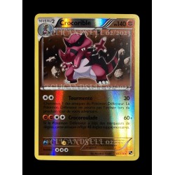 carte Pokémon 65/114 Crocorible 140 PV - REVERSE Noir & Blanc NEUF FR