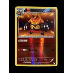 carte Pokémon 20/114 Roitiflam 150 PV - REVERSE Noir & Blanc NEUF FR