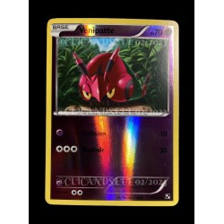 carte Pokémon 52/114 Venipatte 70 PV - REVERSE Noir & Blanc NEUF FR