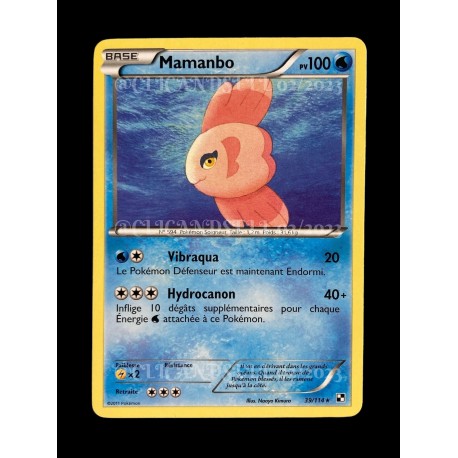 carte Pokémon 39/114 Mamanbo 100 PV Noir & Blanc NEUF FR