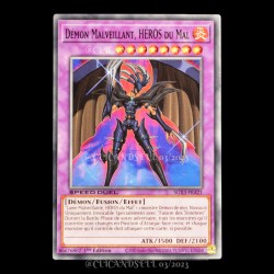 carte YU-GI-OH SGX3-FRA21 Démon Malicieux, HÉROS du Mal (V.2 - SR) NEUF FR