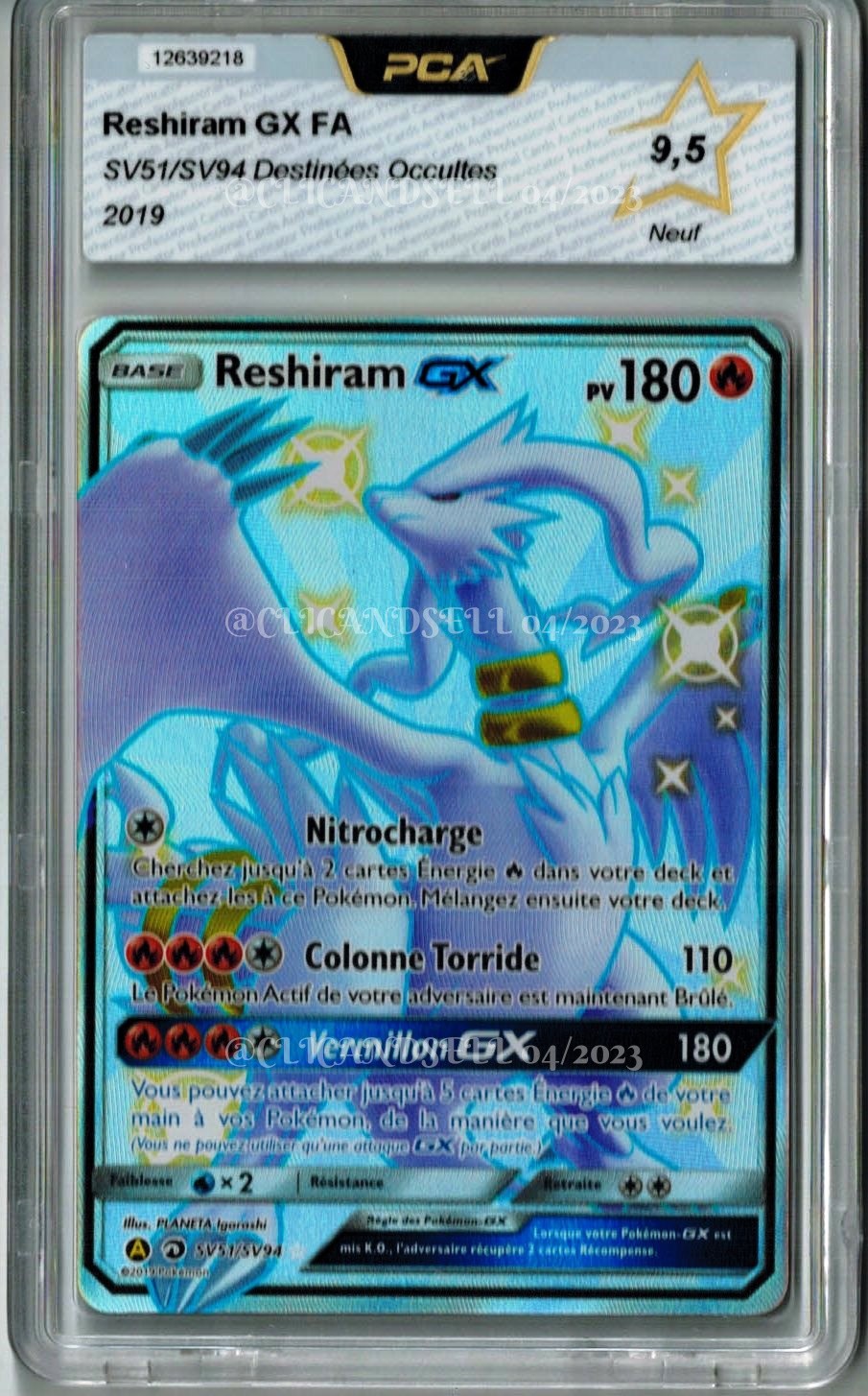 Reshiram GX - carte Pokémon SV51/SV94 Cartes Pokémon Alternatives