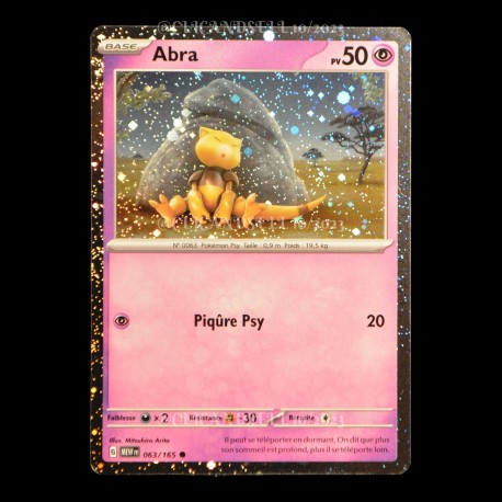 carte Pokémon Abra 063/165 Promo FR
