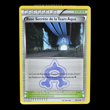 carte Pokemon Base Secrète Team Aqua 28/34 Double Danger FR
