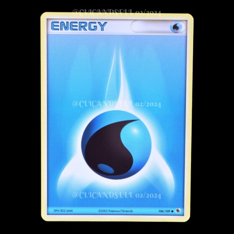 carte Pokemon Energie Eau 106/109 EX Rubis & Saphir FR