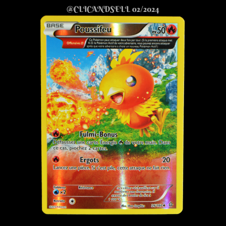 carte Pokémon 26/160 Poussifeu 50 PV REVERSE Série XY05 - Primo Choc