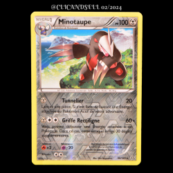 carte Pokémon 96/160 Minotaupe 100 PV REVERSE Série XY05 - Primo Choc