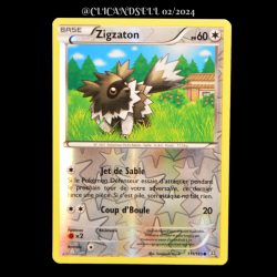 carte Pokémon 111/160 Zigzaton 60 PV REVERSE Série XY05 - Primo Choc