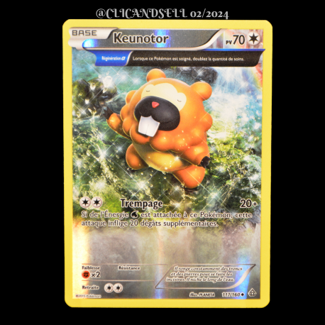 carte Pokémon 117/160 Keunotor 70 PV REVERSE Série XY05 - Primo Choc