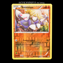 carte Pokémon 89/160 Rototaupe 60 PV REVERSE Série XY05 - Primo Choc