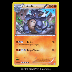 carte Pokémon 75/160 Rhinoféros Série XY05 - Primo Choc