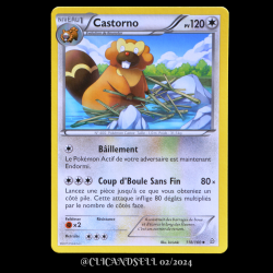 carte Pokémon 118/160 Castorno Série XY05 - Primo Choc