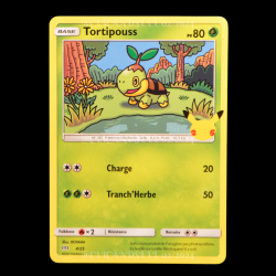 carte Pokémon 4/25 Tortipouss 80 PV Promo 25 Ans NEUF FR